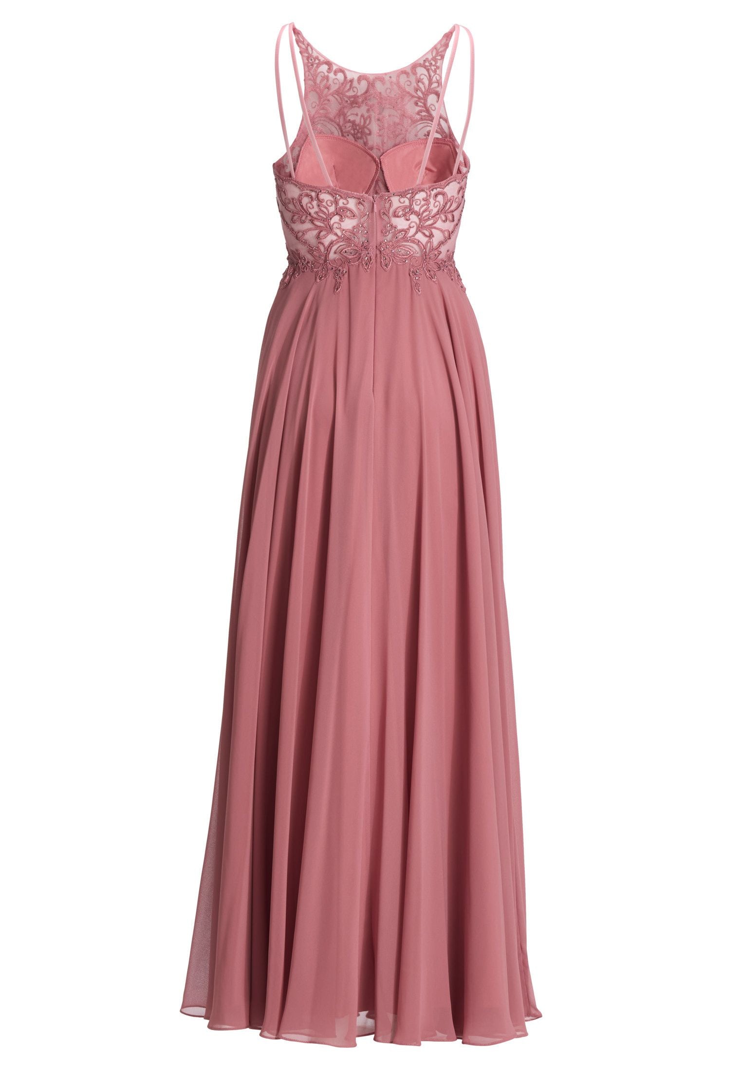 Abendkleid Maxi mit Stickerei und Chiffonrock