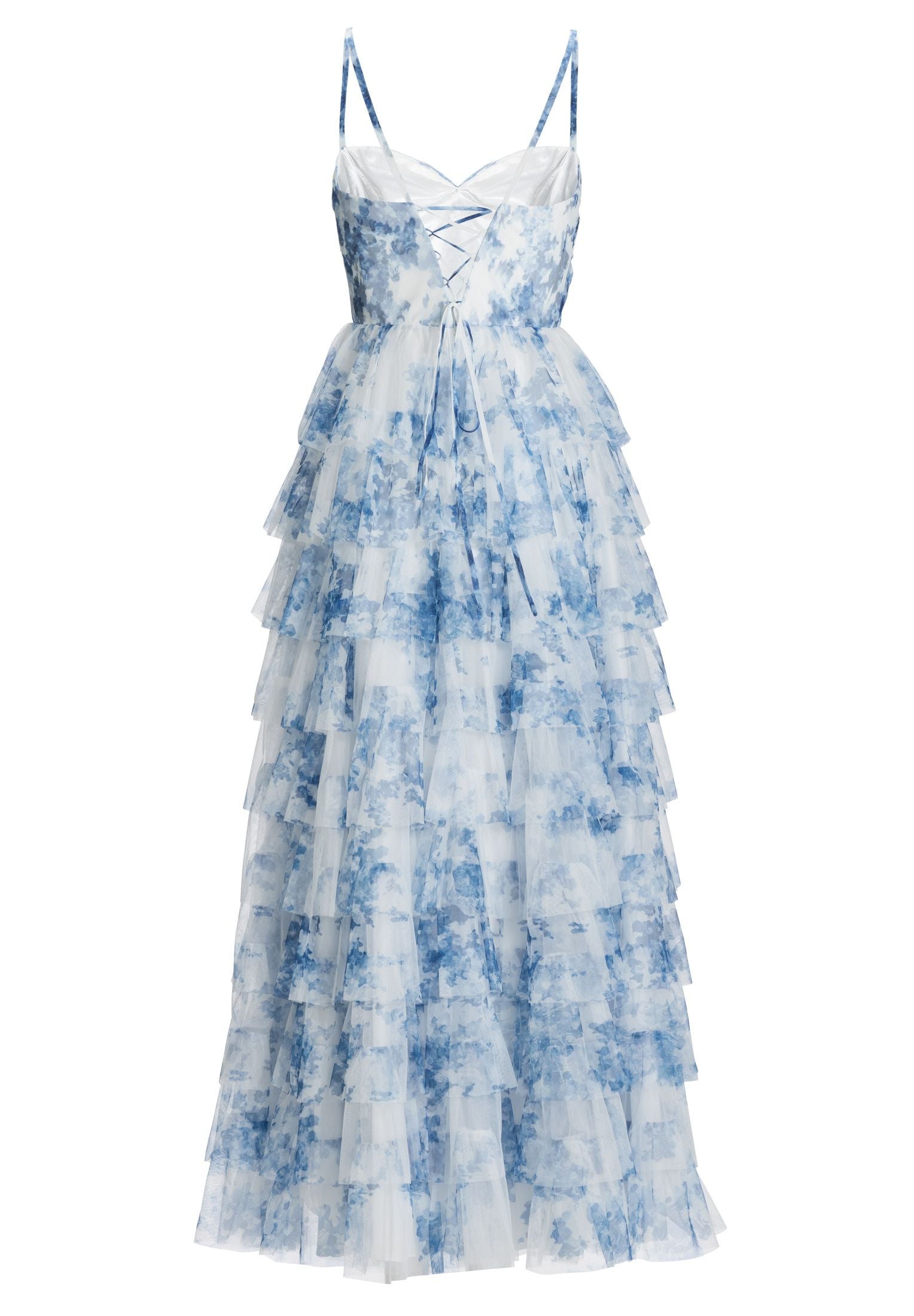 Amendkleid Maxi mit Rüschenrock