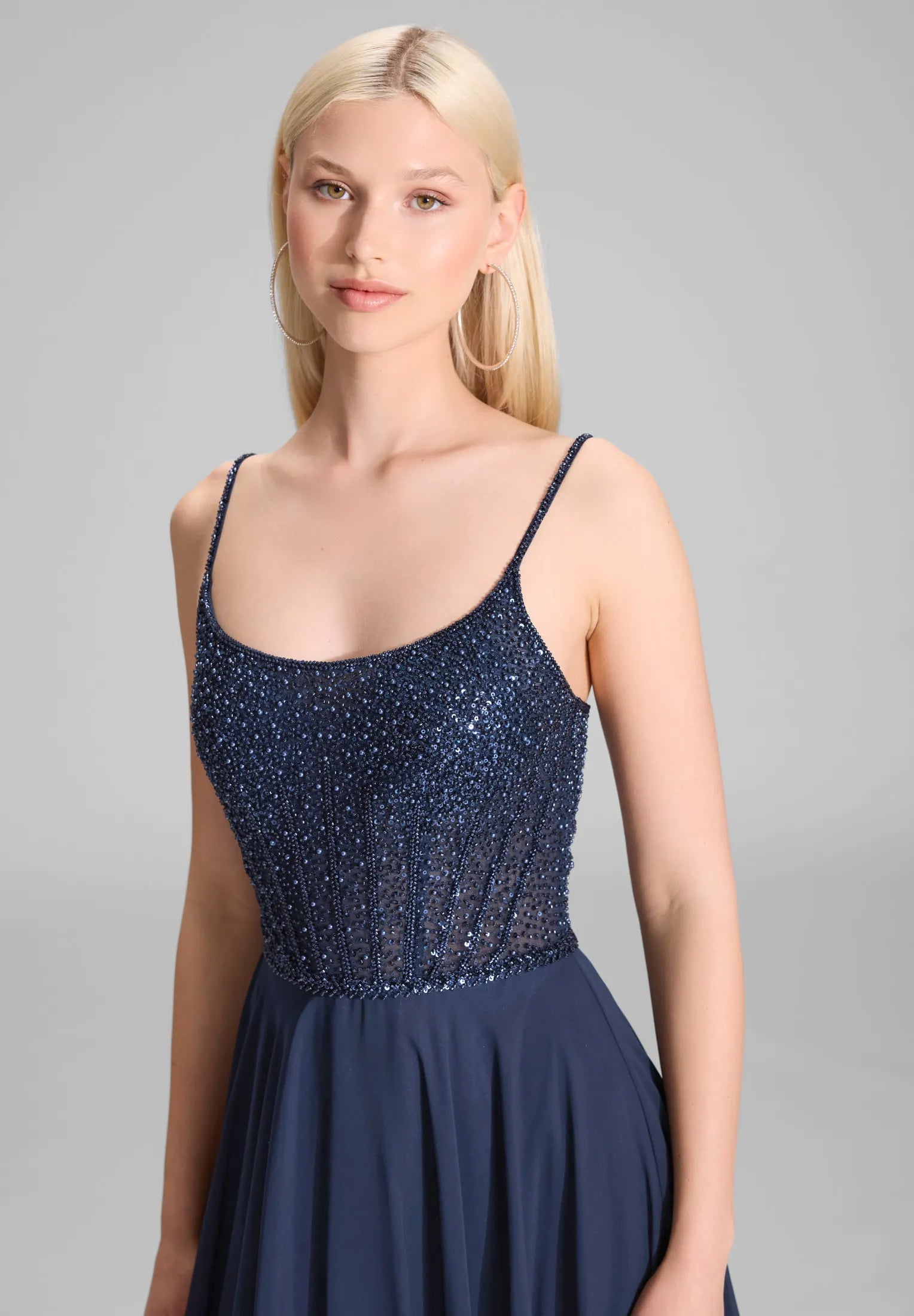 Abendkleid Maxi mit Pailletten