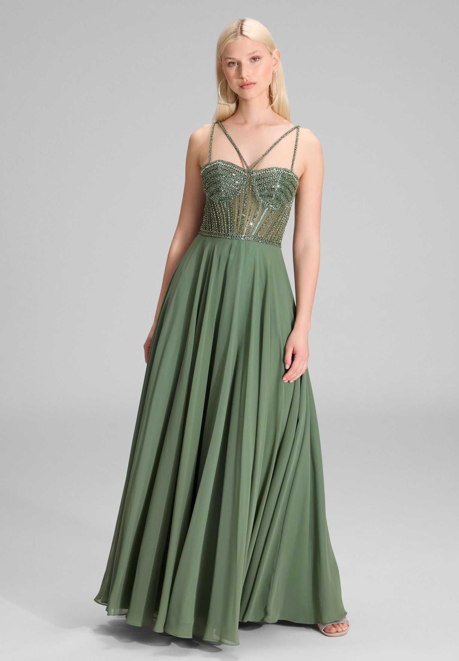 Abendkleid Maxi mit See-Through-Look