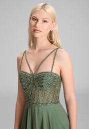 Abendkleid Maxi mit See-Through-Look