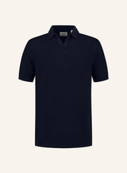 Strick-Poloshirt aus Baumwolle