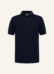 Strick-Poloshirt aus Baumwolle