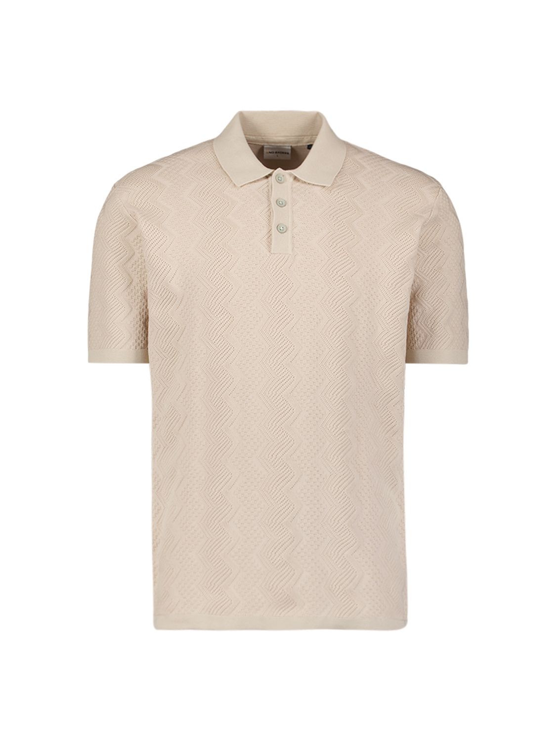 Strick-Poloshirt aus Baumwollmix
