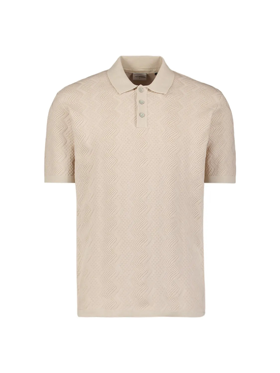 Strick-Poloshirt aus Baumwollmix