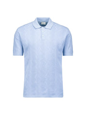 Strick-Poloshirt aus Baumwollmix