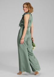 Satin-Jumpsuit mit Schluppe