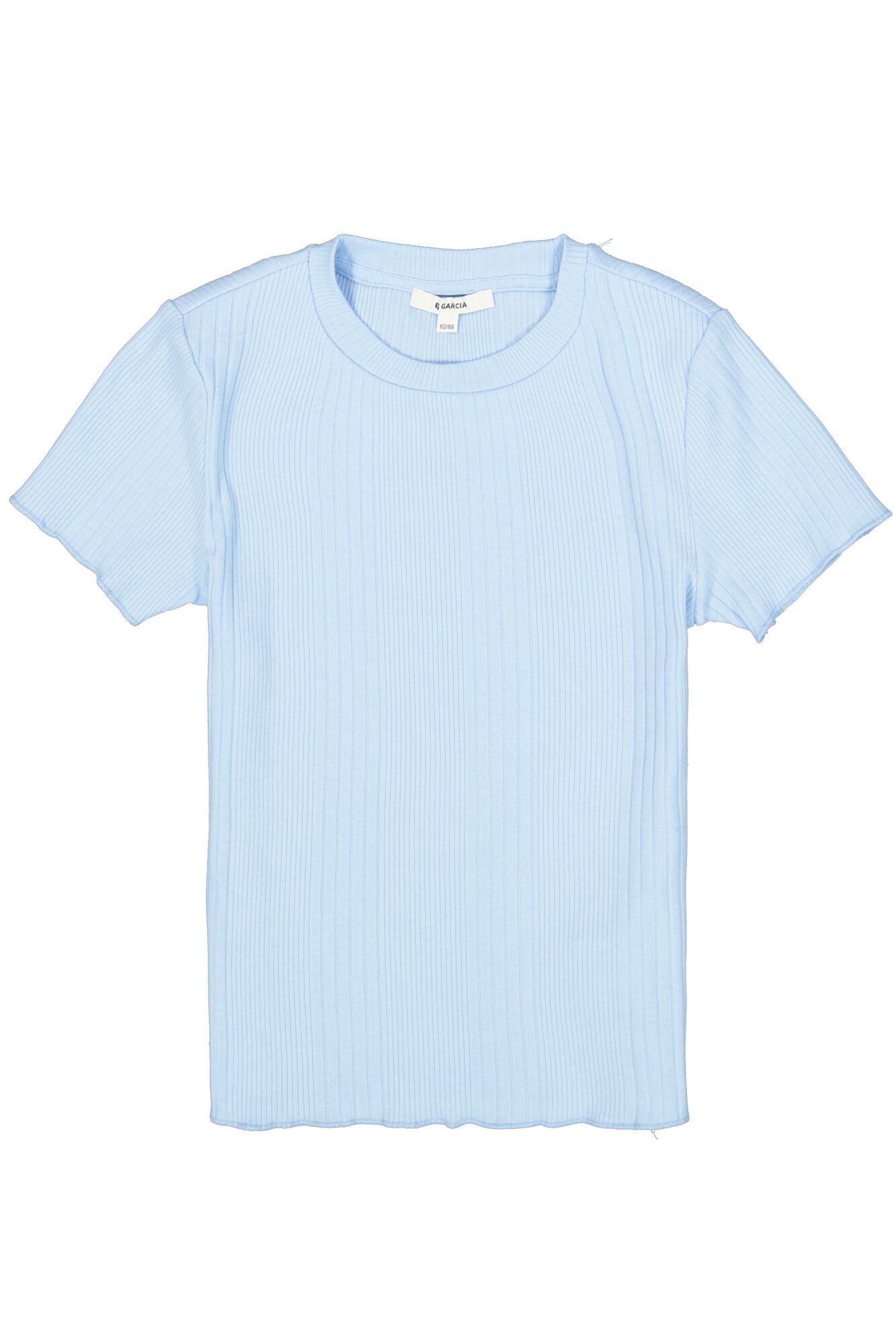T-Shirt gerippt aus Baumwollmix