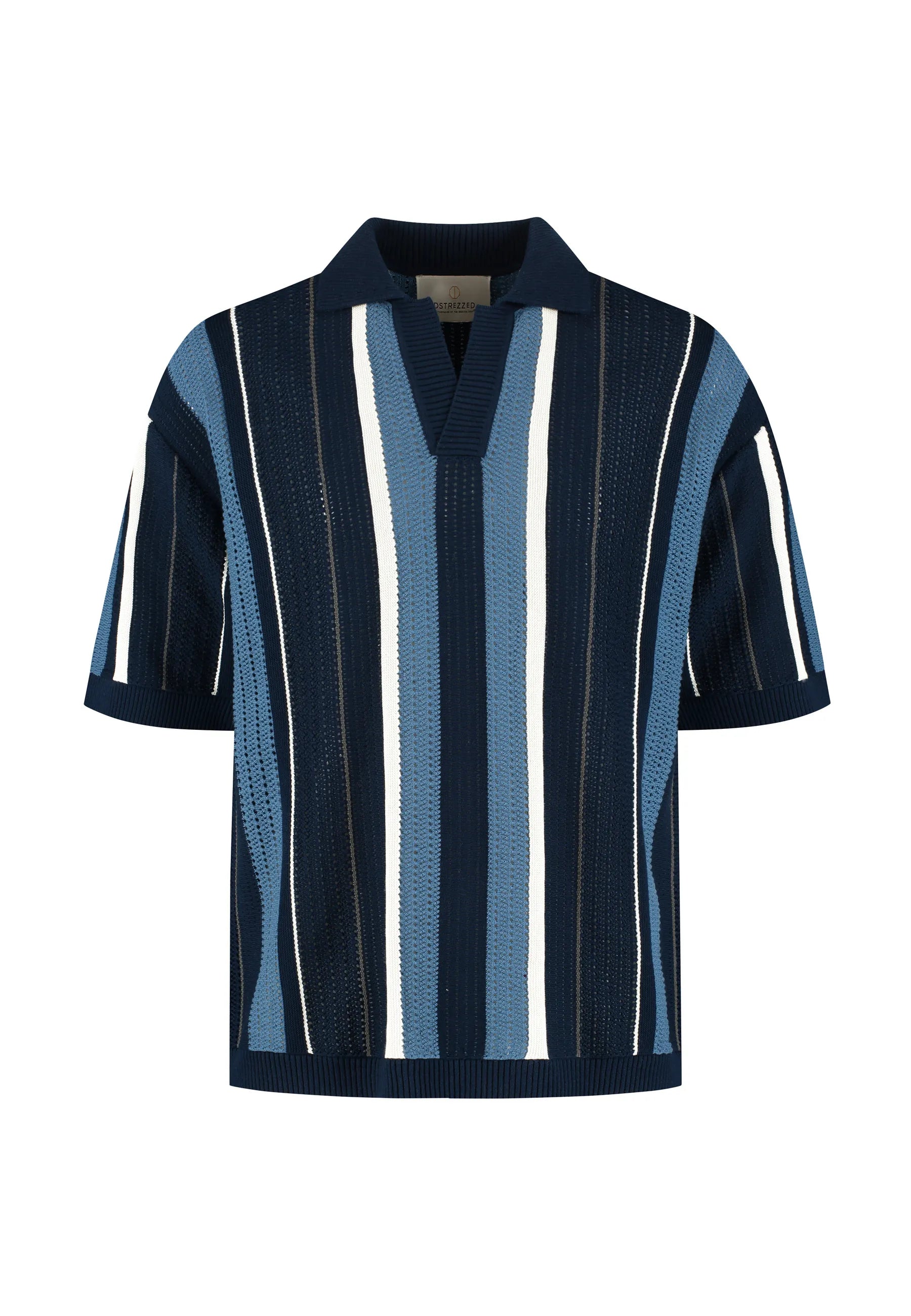Strick-Poloshirt aus Leinen