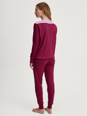 Pyjama lang aus Baumwolle