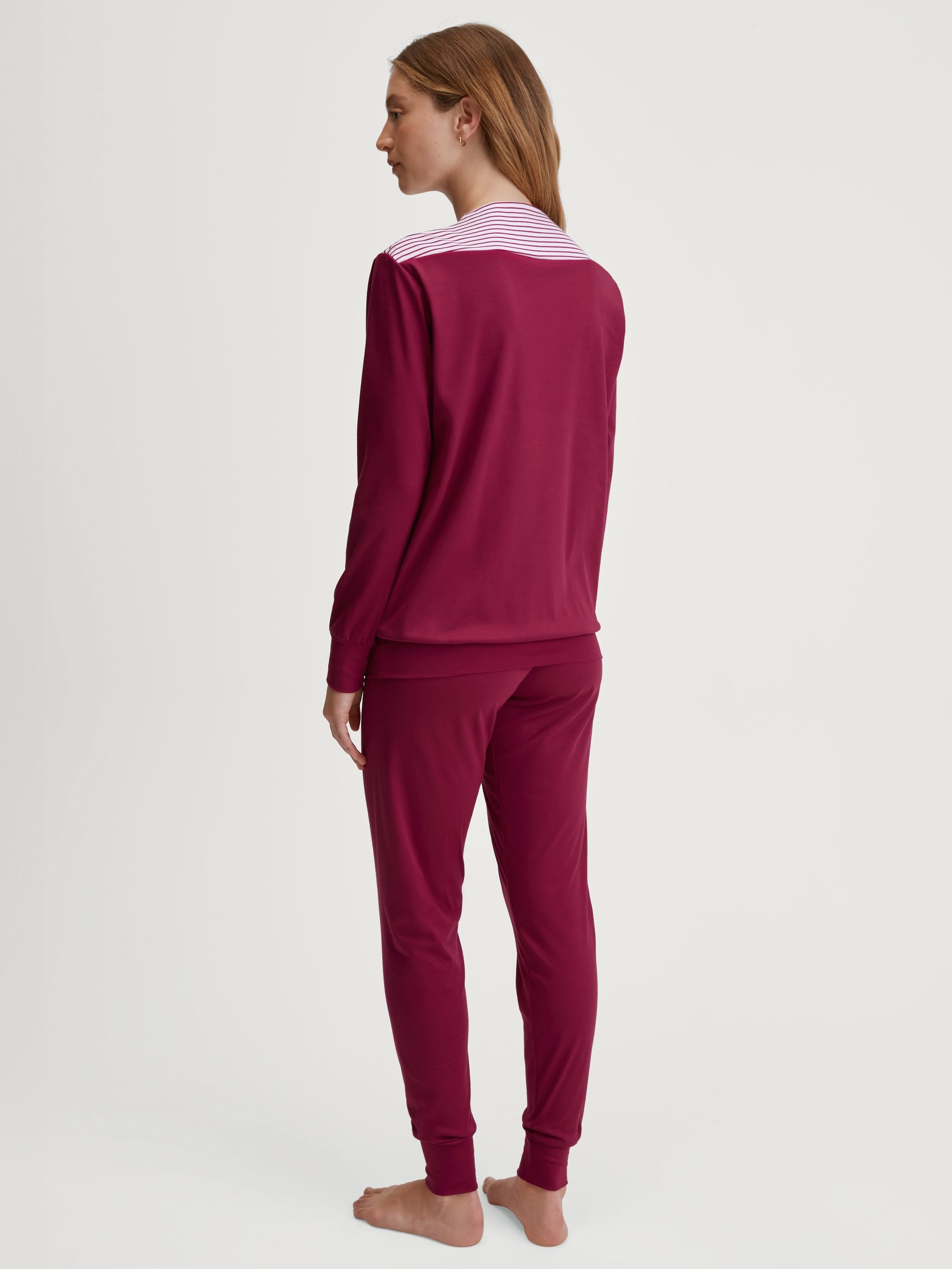 Pyjama lang aus Baumwolle