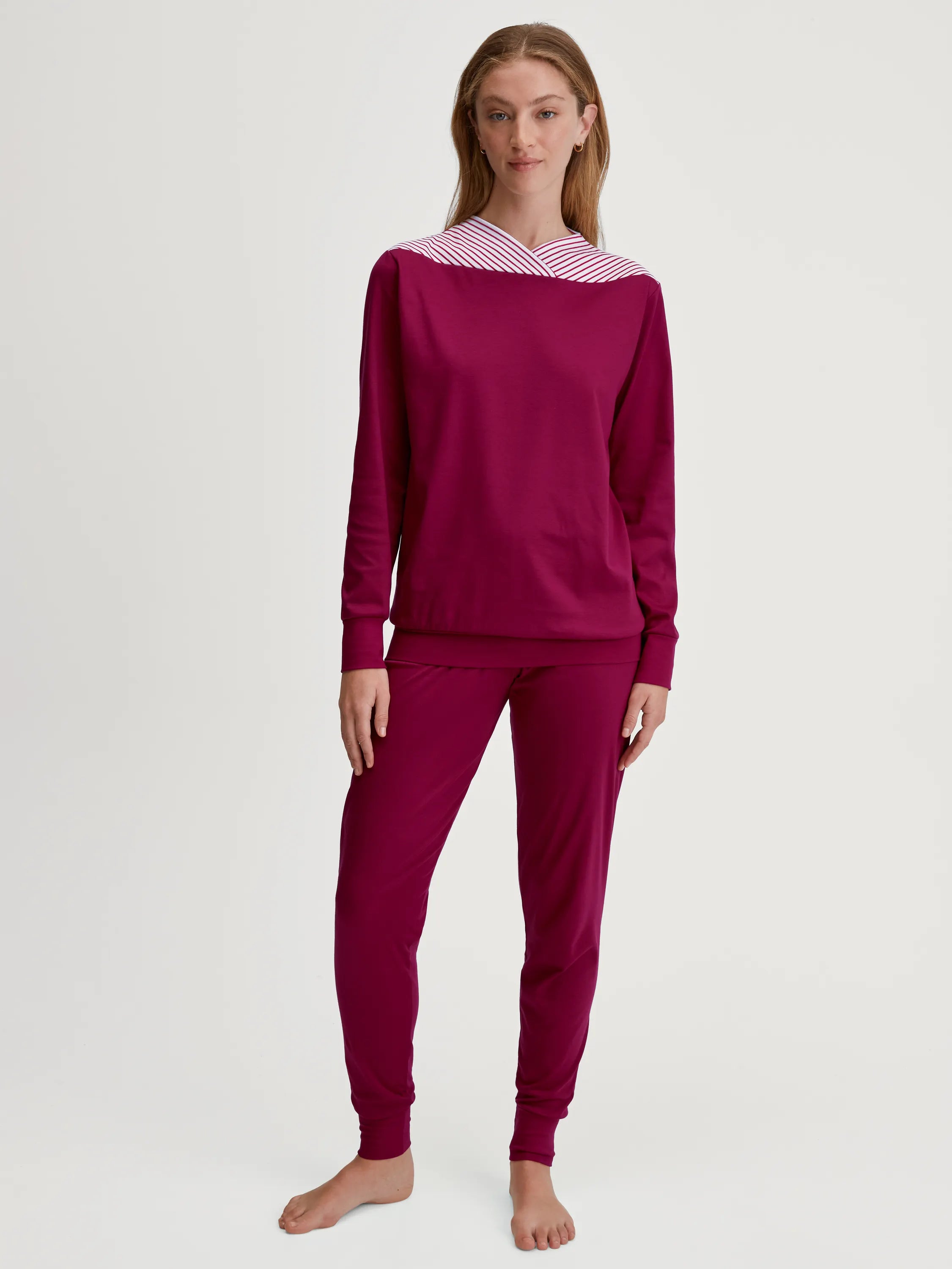 Pyjama lang aus Baumwolle
