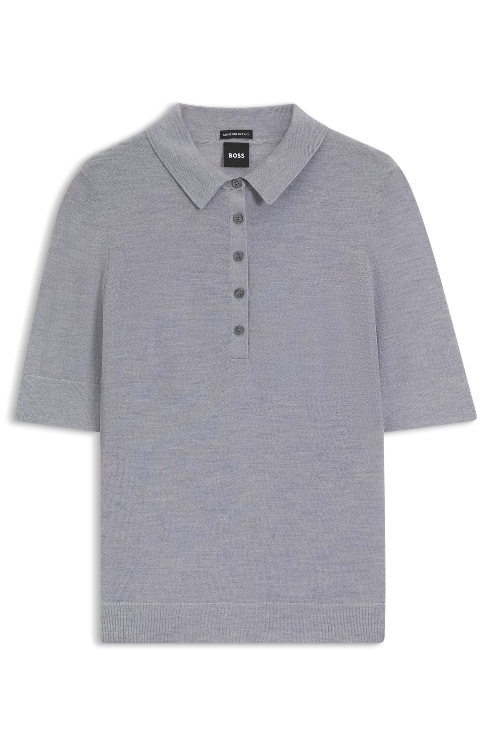 Strick-Poloshirt FIDENKA aus Schurwolle