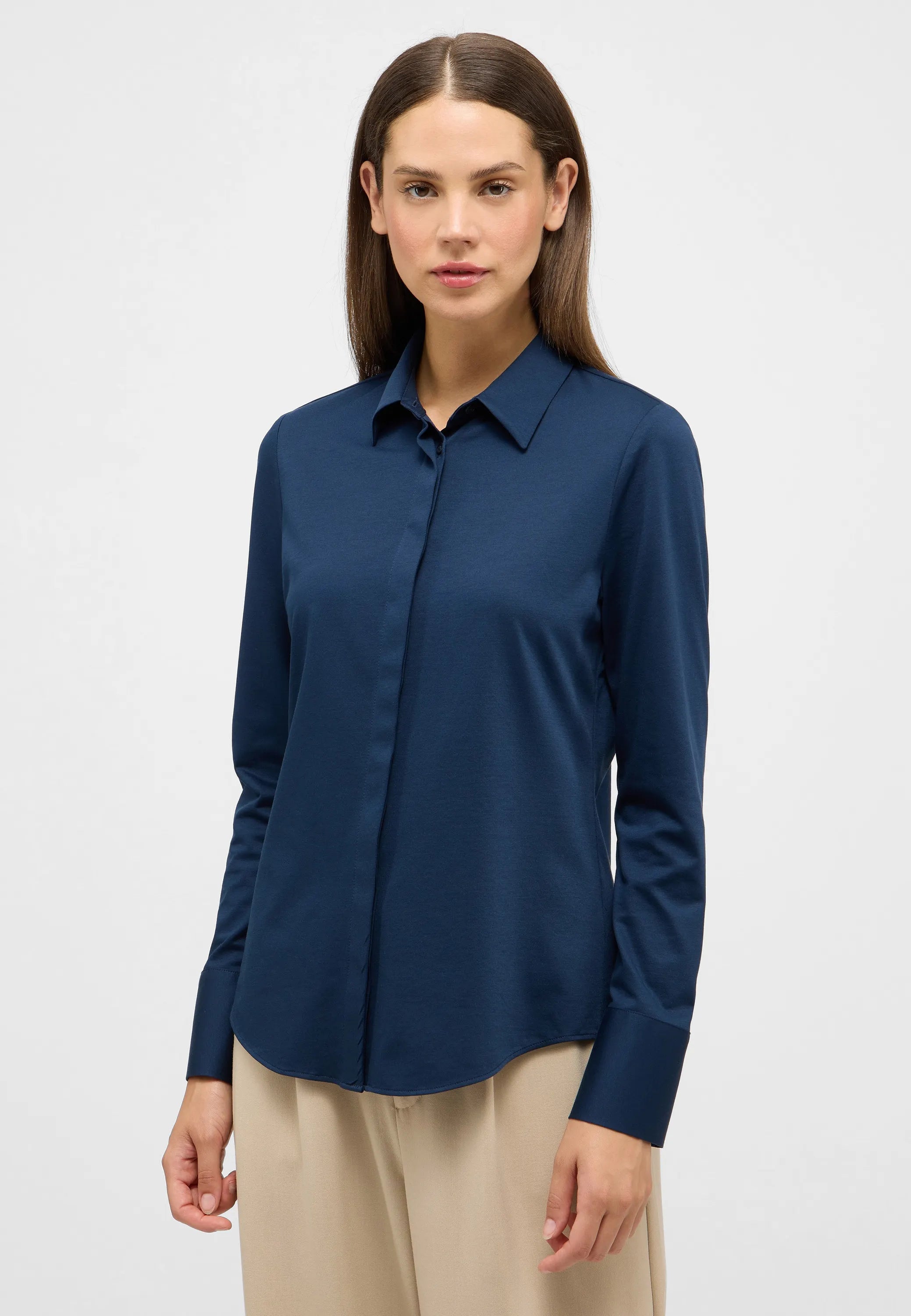 Jersey-Bluse aus Baumwollmix