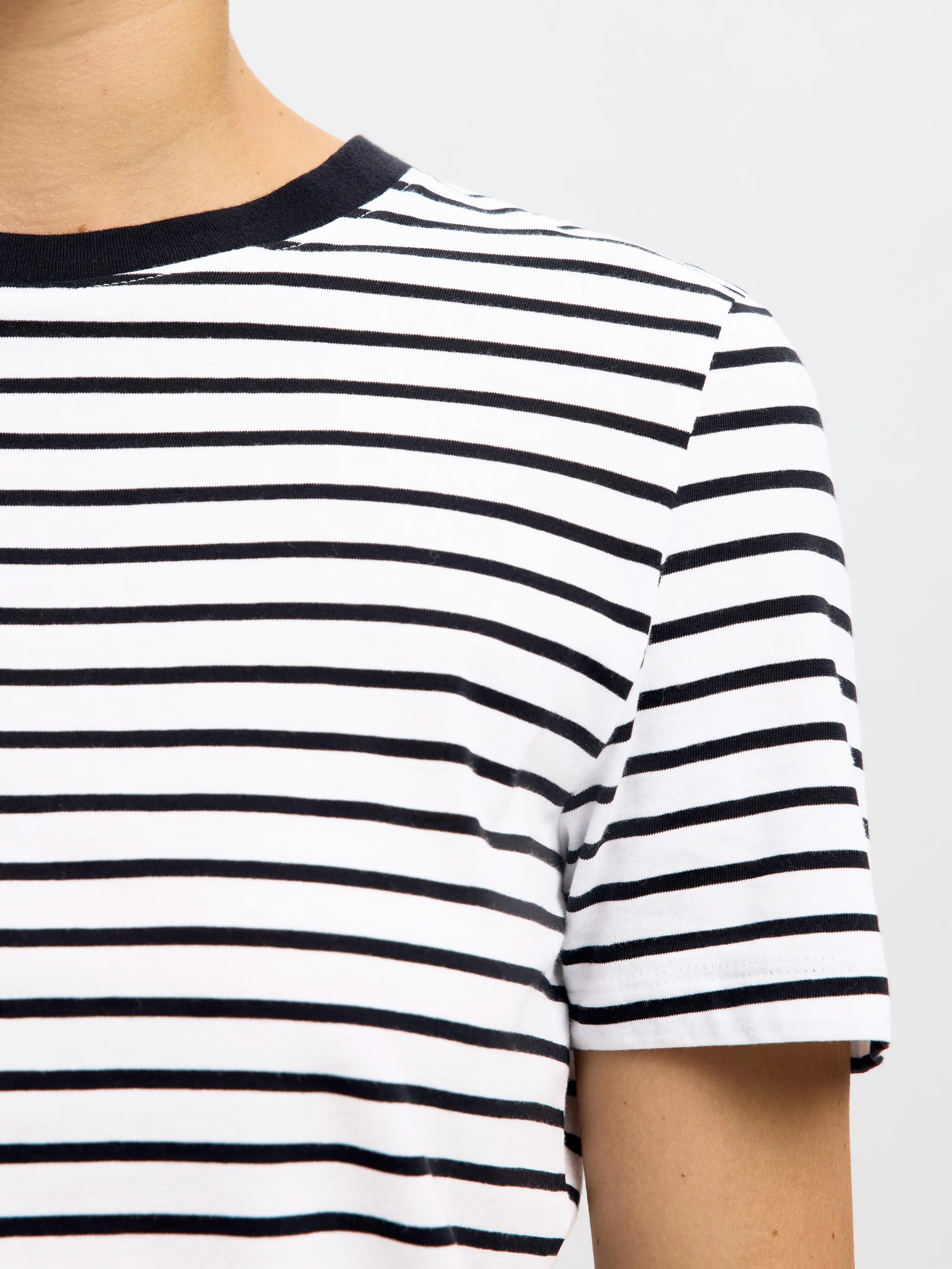T-Shirt gestreift aus Baumwolle