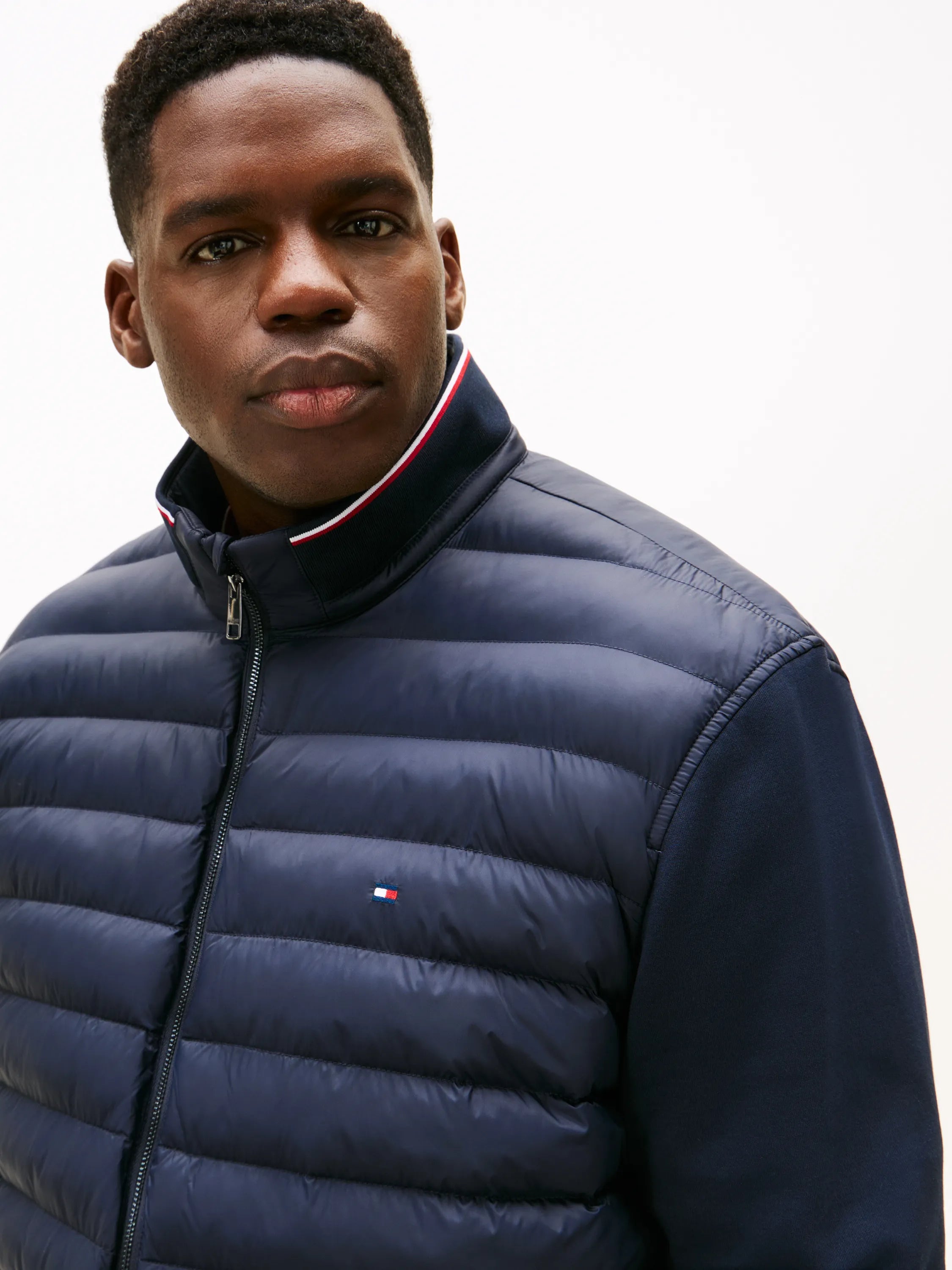 Hybrid-Steppjacke mit Stehkragen