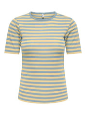 T-Shirt gestreift aus Viskosemix