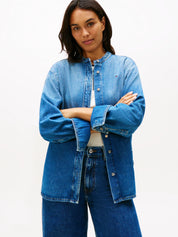 Jeanshemd aus Baumwollmix