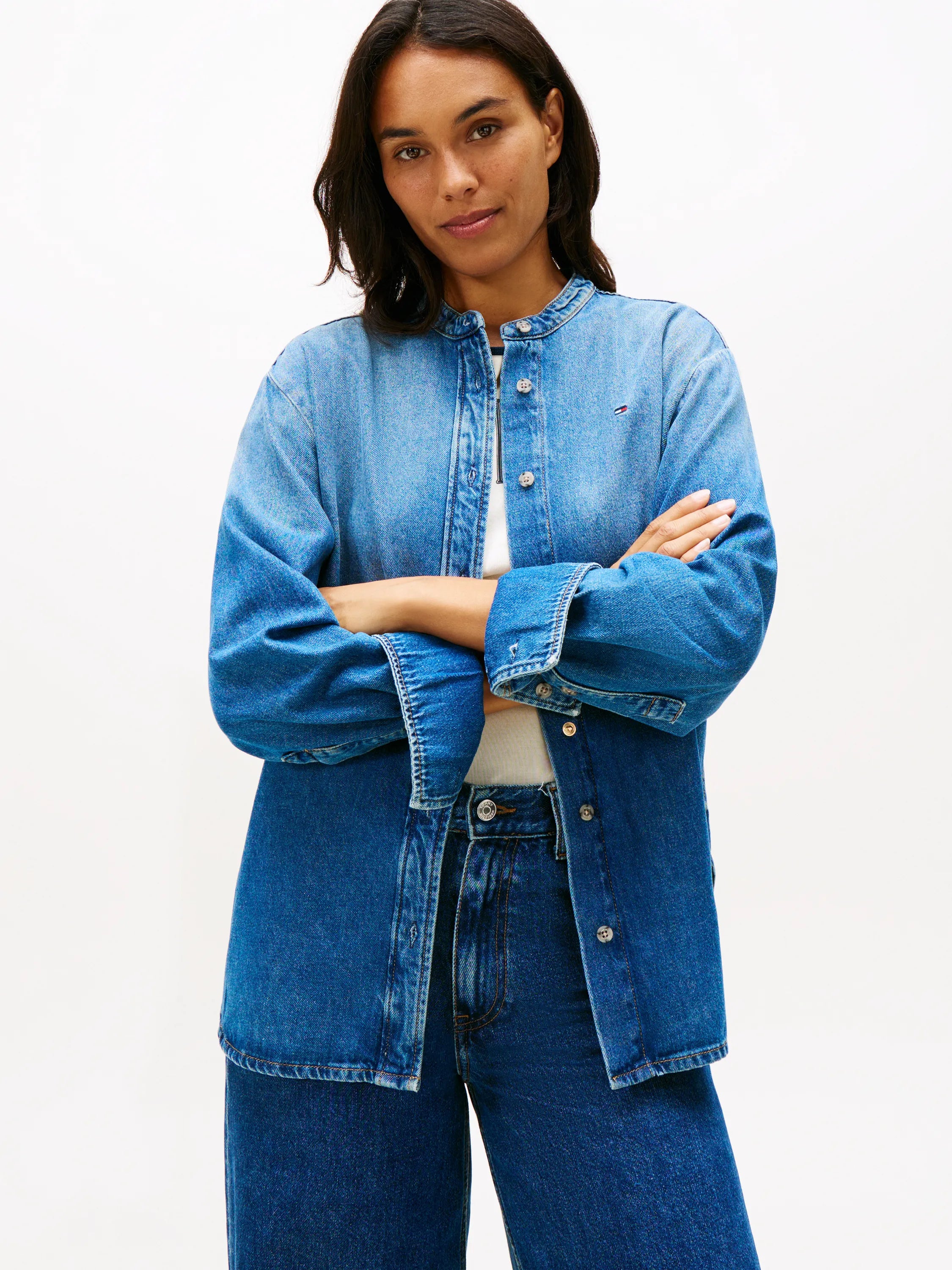 Jeanshemd aus Baumwollmix