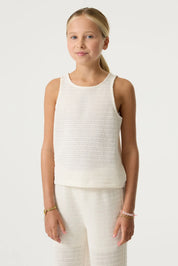 Strick-Tanktop mit Rundhalsausschnitt