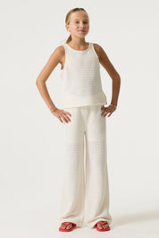 Strick-Tanktop mit Rundhalsausschnitt