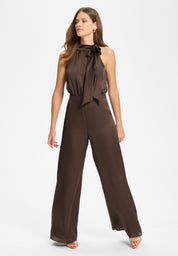 Satin-Jumpsuit mit Schluppe