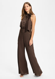 Satin-Jumpsuit mit Schluppe