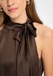 Satin-Jumpsuit mit Schluppe