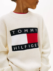 Strickshirt mit Logoprint