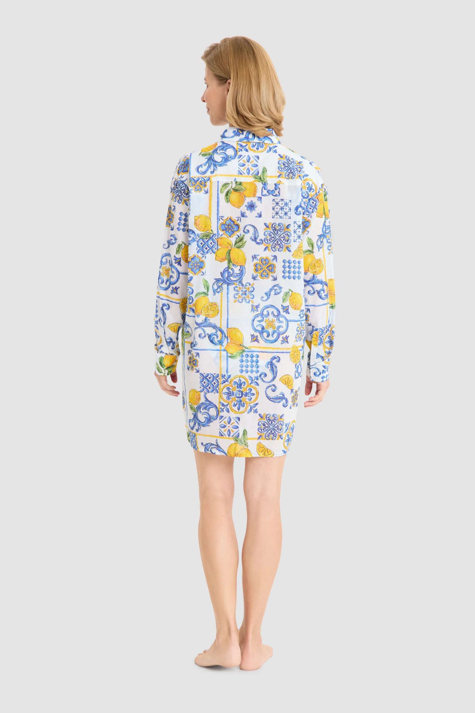 Strandkleid Mini aus Baumwolle