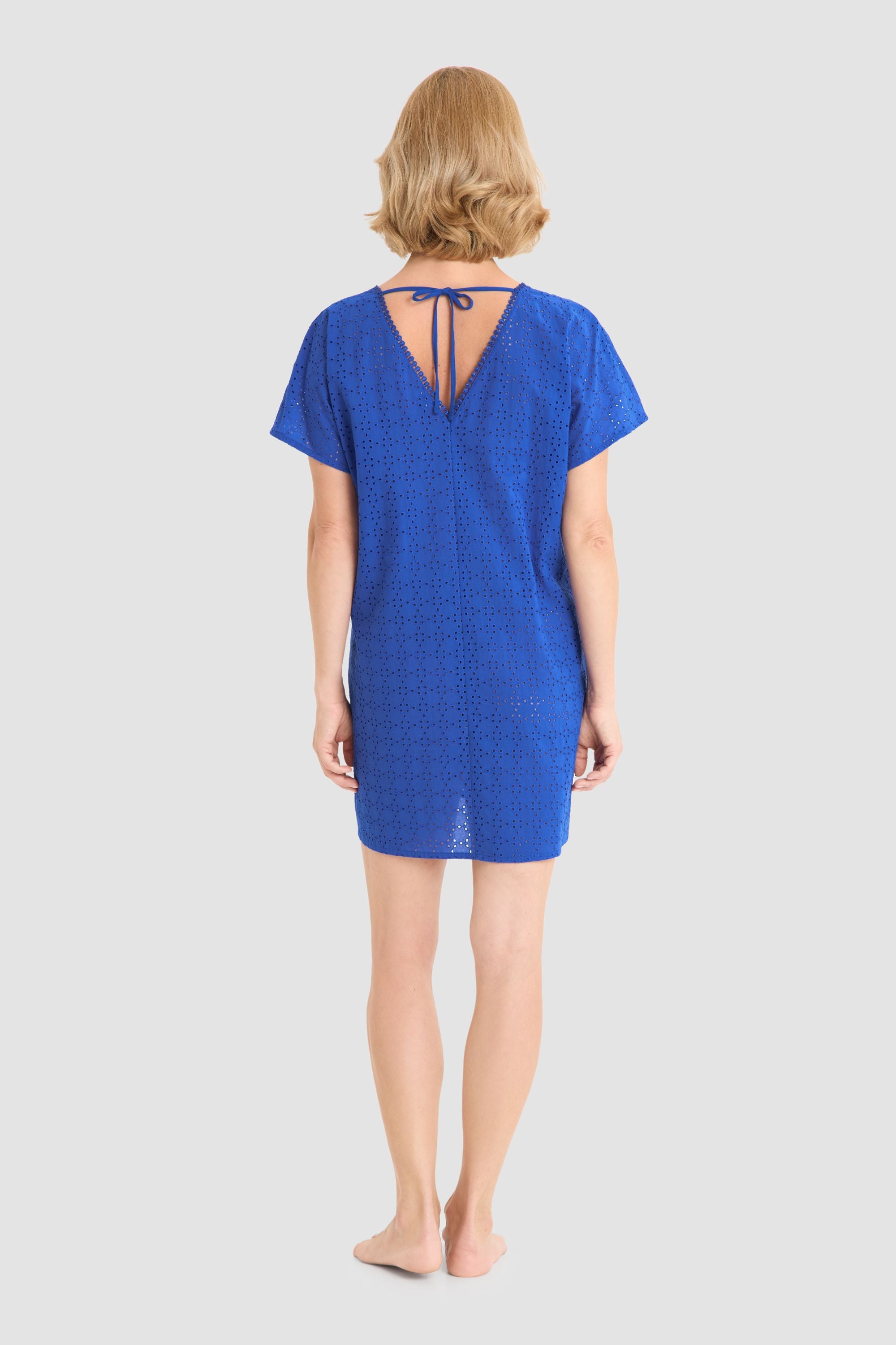 Strandkleid Mini aus Baumwolle