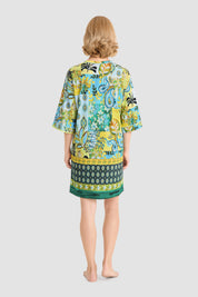 Nachtkleid gemustert aus Baumwollmix