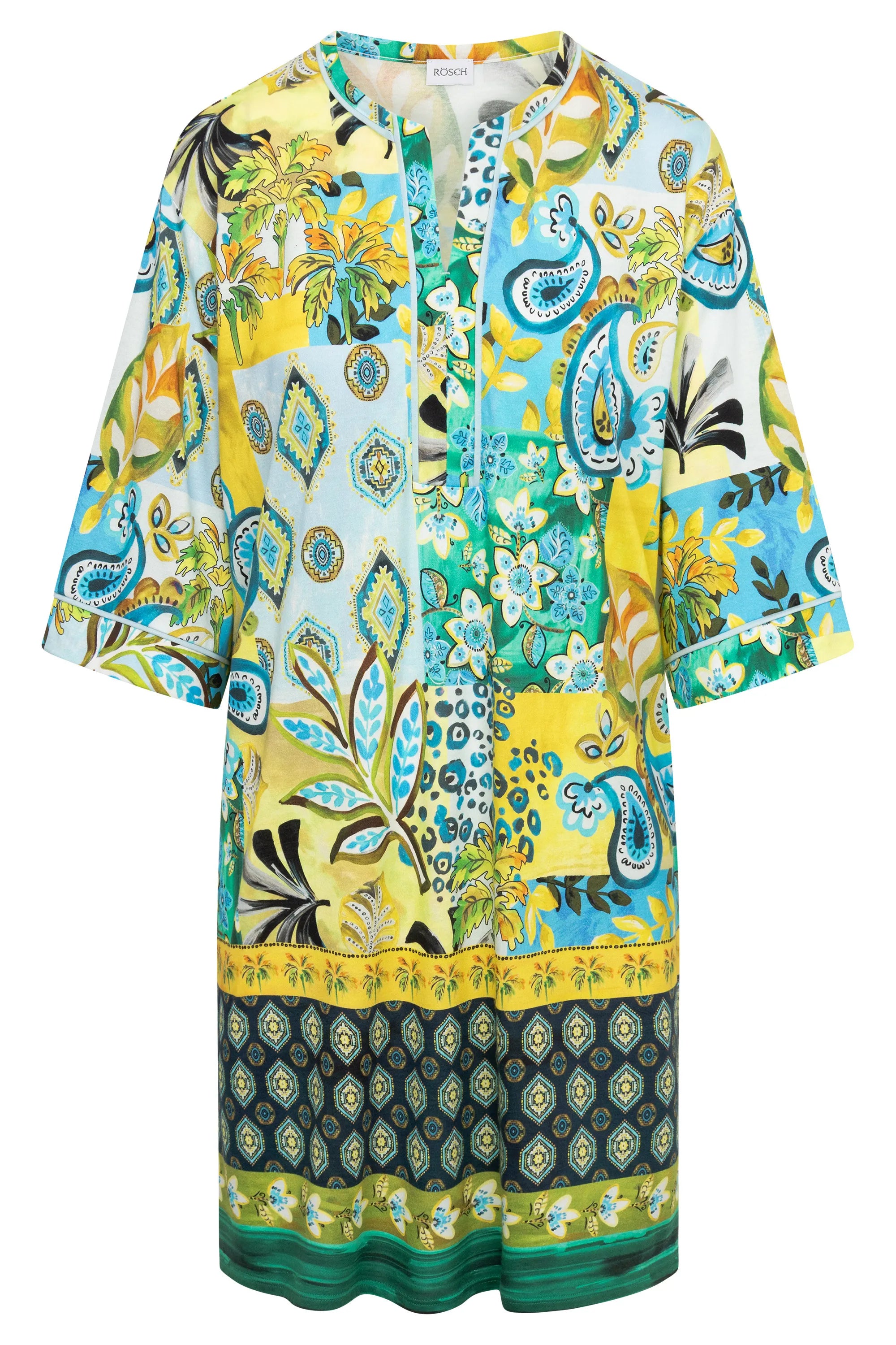 Nachtkleid gemustert aus Baumwollmix