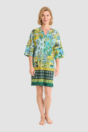 Nachtkleid gemustert aus Baumwollmix