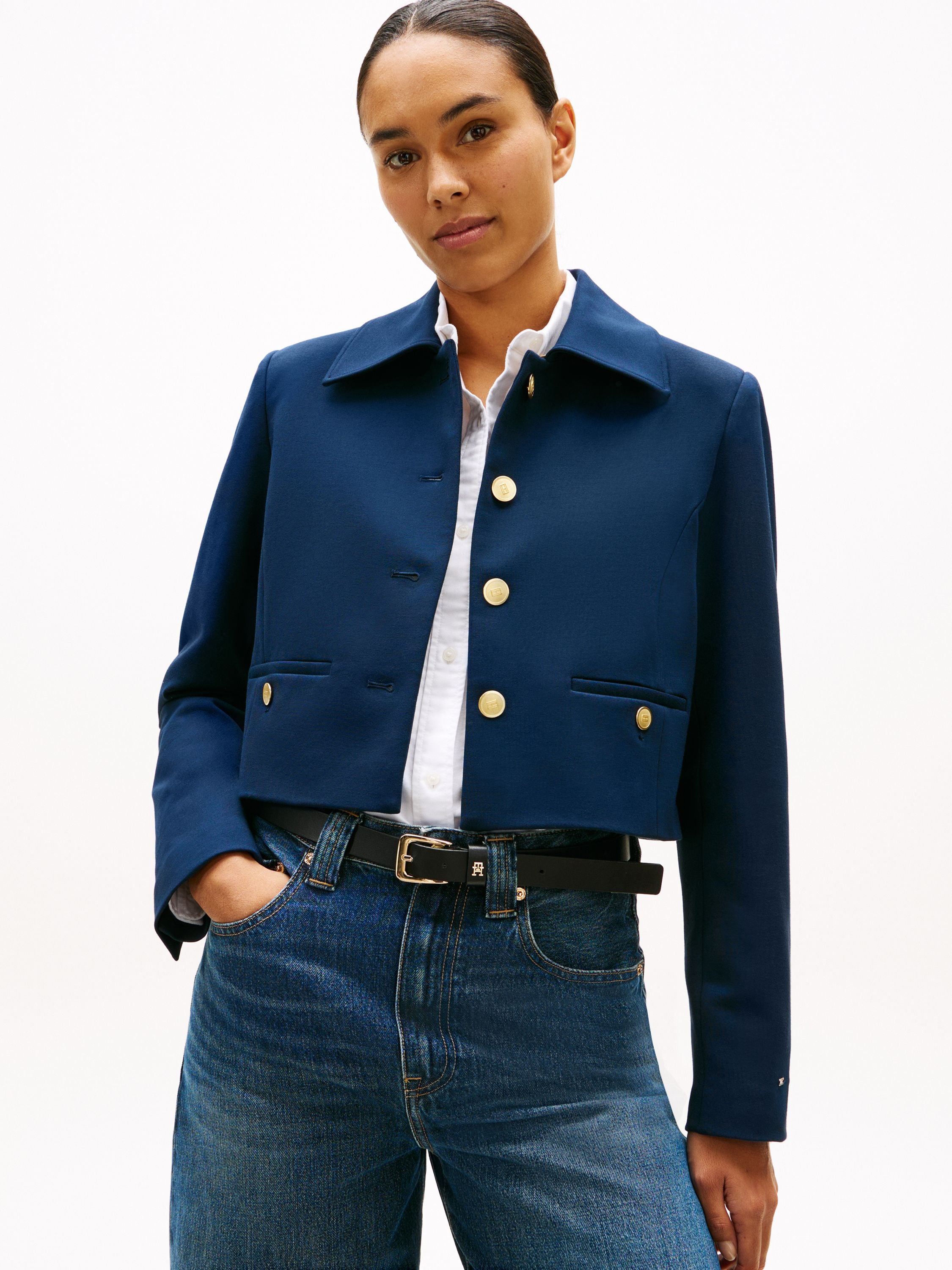Blazerjacke aus Viskosemix