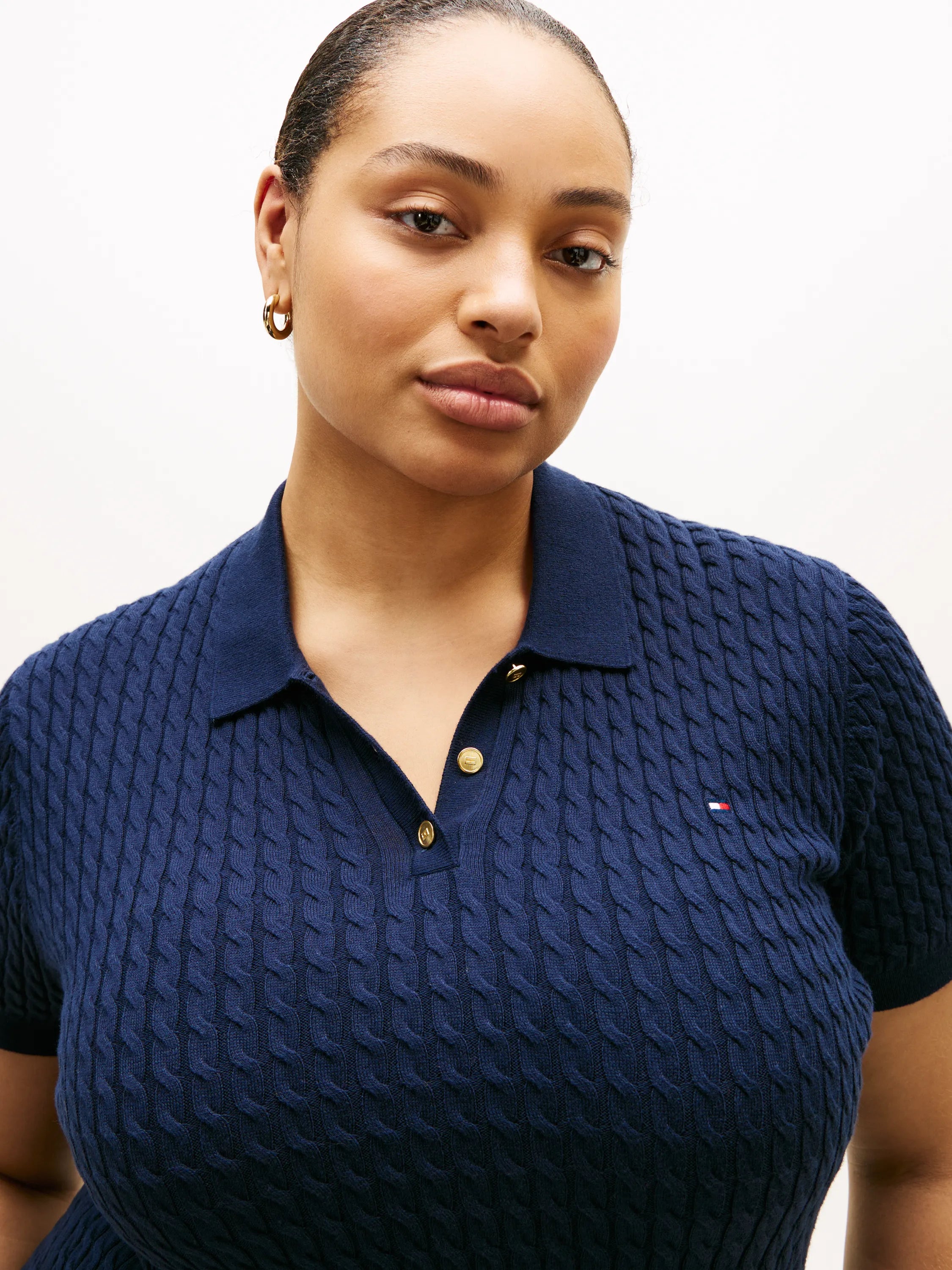 Strick-Poloshirt aus Baumwolle