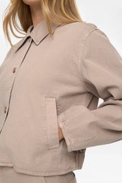 Jeansjacke cropped aus Baumwolle