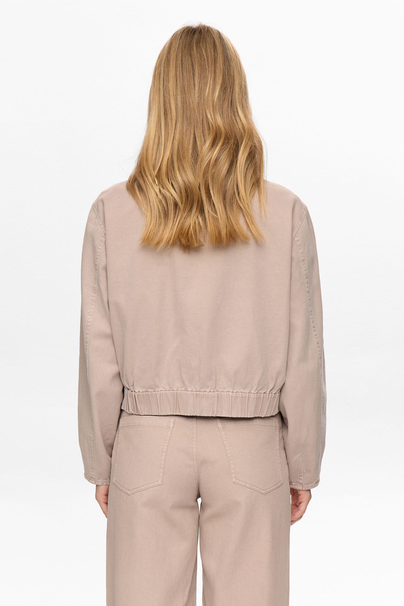 Jeansjacke cropped aus Baumwolle