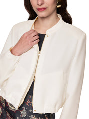 Jacke mit Stehkragen und Zipper