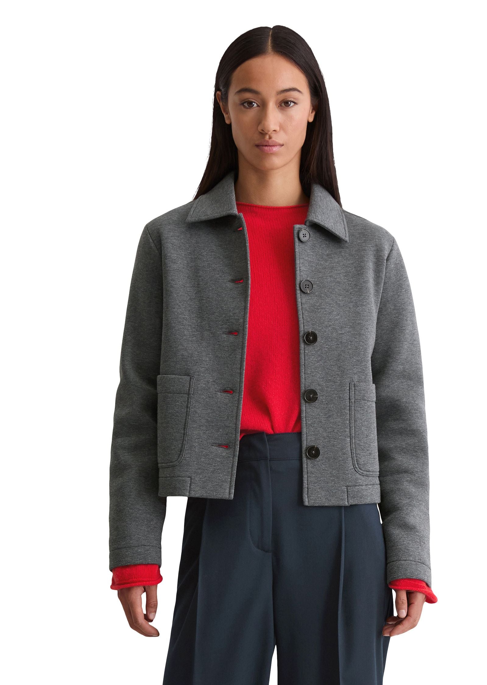Jerseyjacke aus Baumwollmix