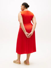 Freizeitkleid Midi mit Plisseerock