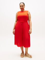 Freizeitkleid Midi mit Plisseerock