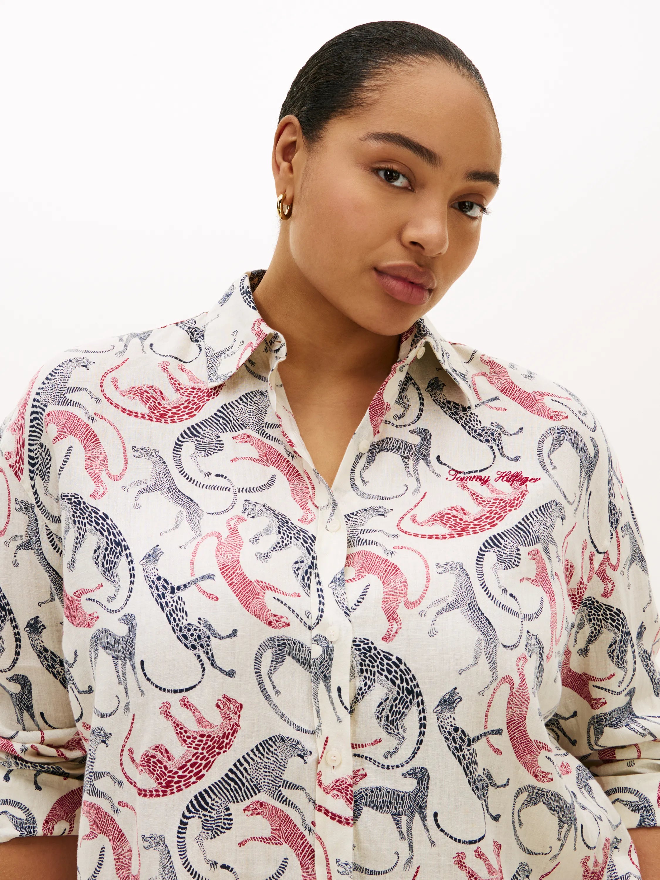 Leinenbluse Oversized Fit