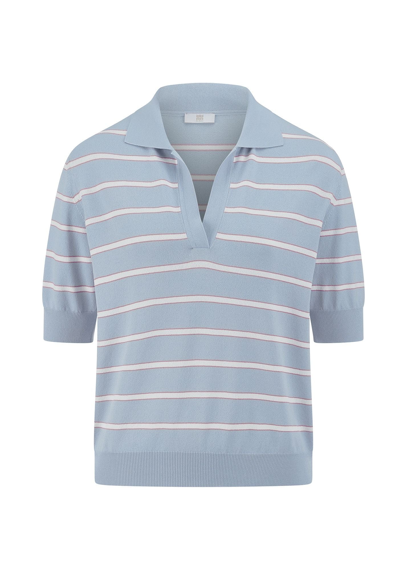 Strick-Poloshirt aus Viskosemix