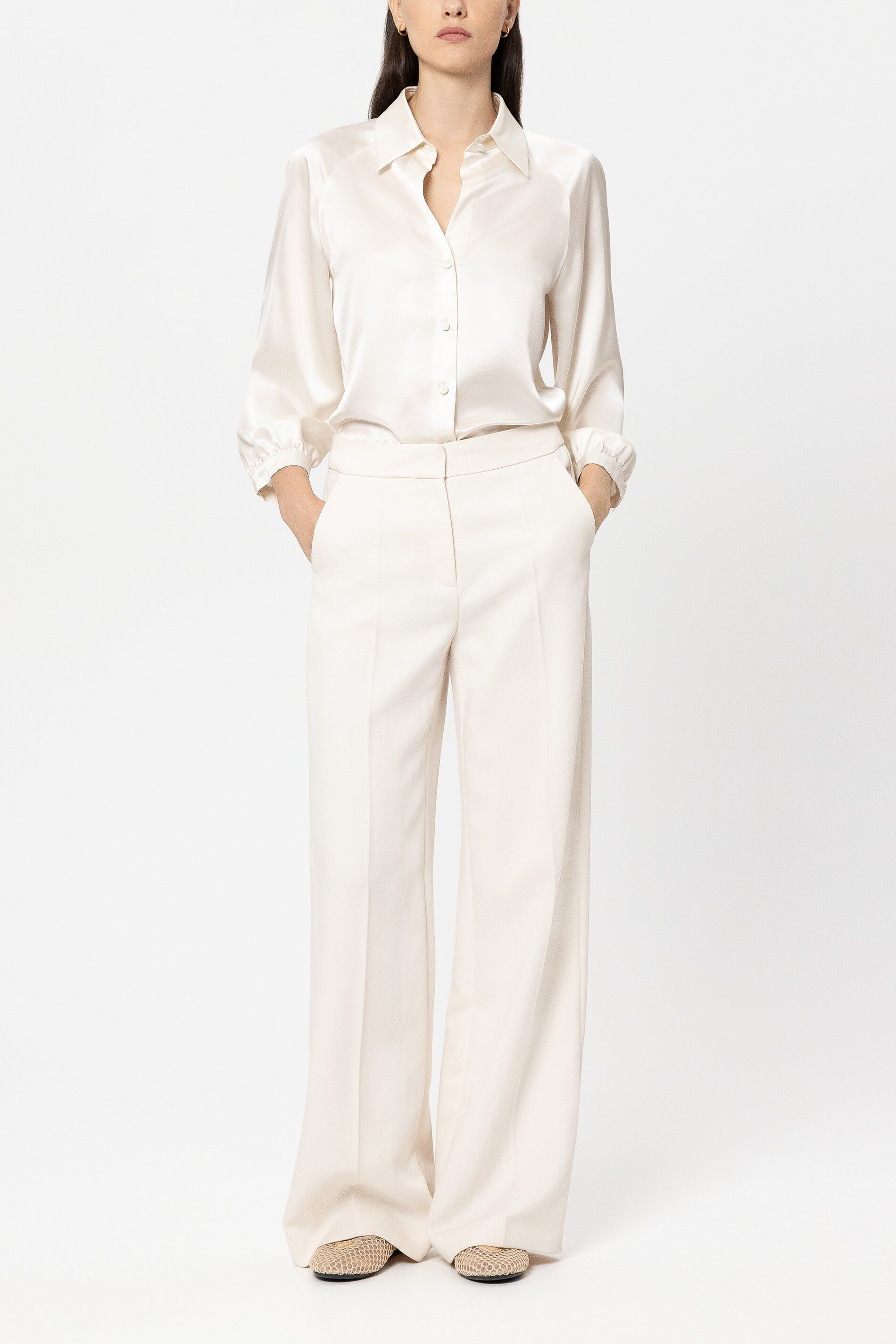 Bundfaltenhose Wide Leg