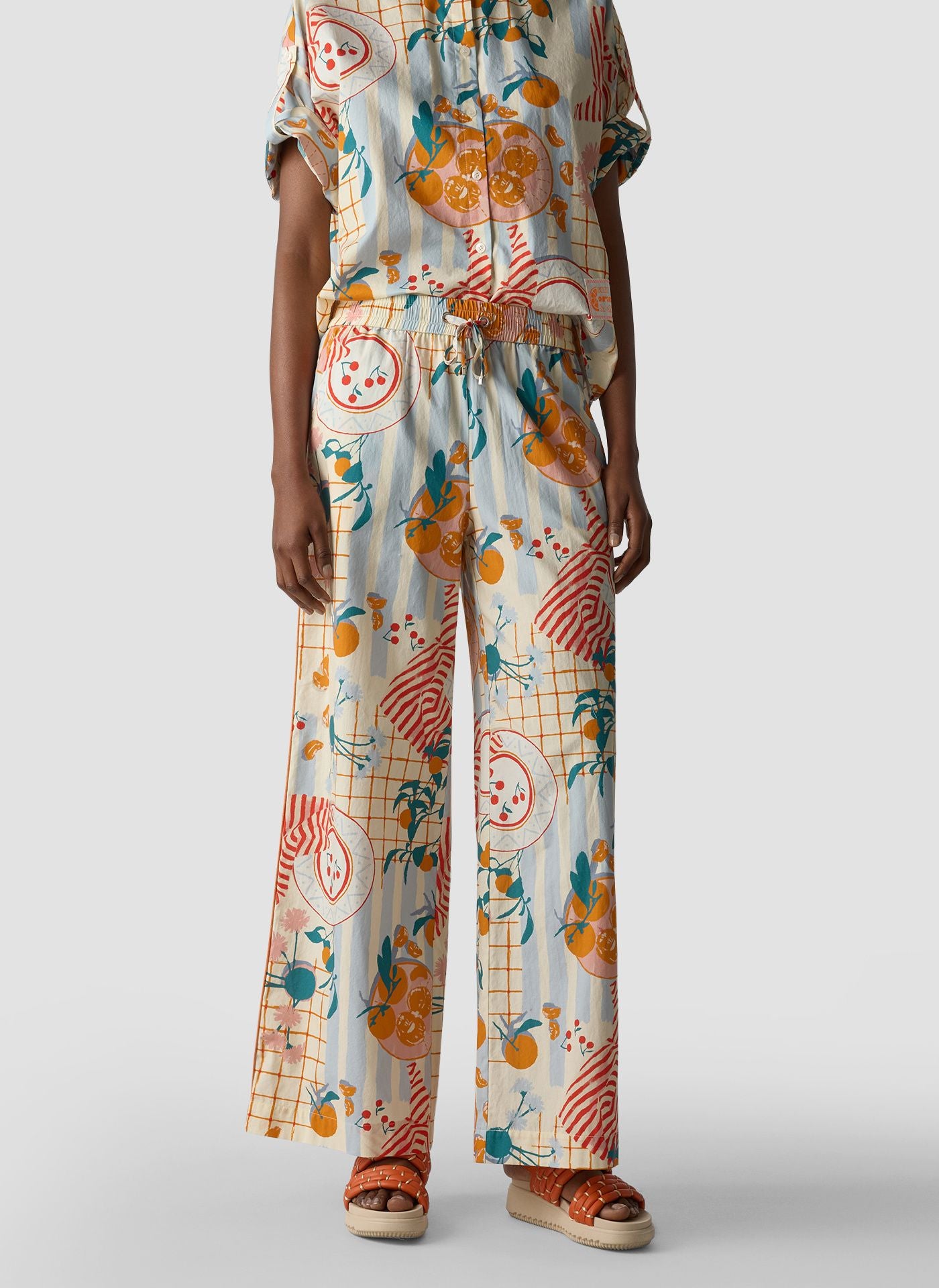 Stoffhose Wide Leg