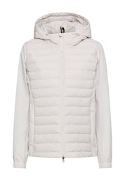 Hybridjacke mit verstellbarer Kapuze