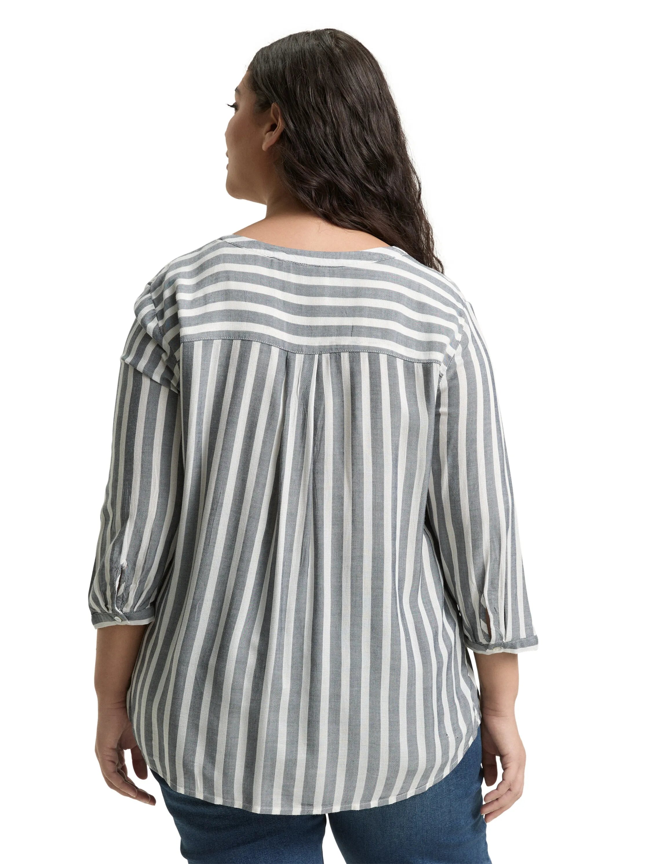 Gestreifte Bluse aus Viskose