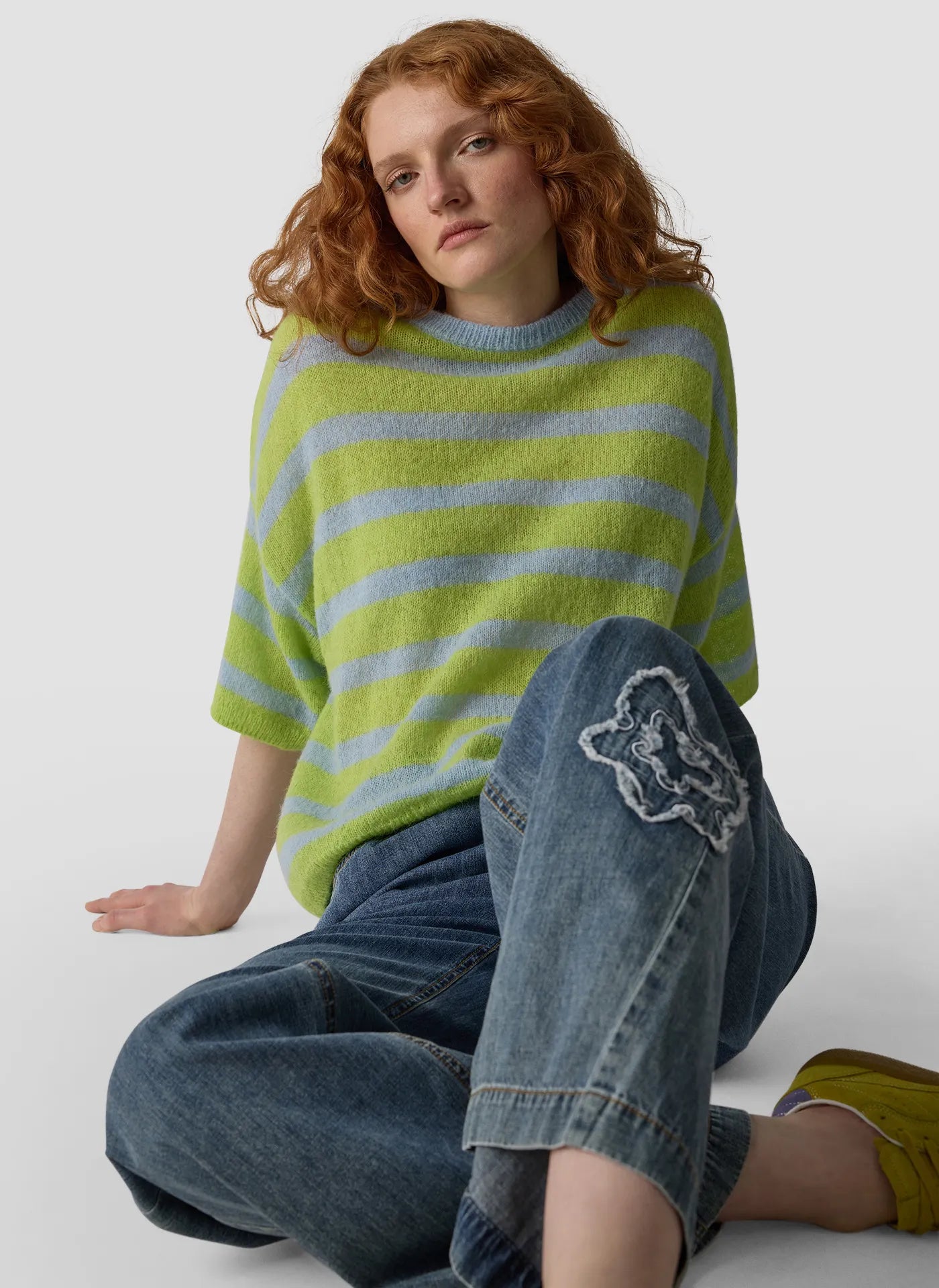 Strickpullover mit Rundhalsausschnitt