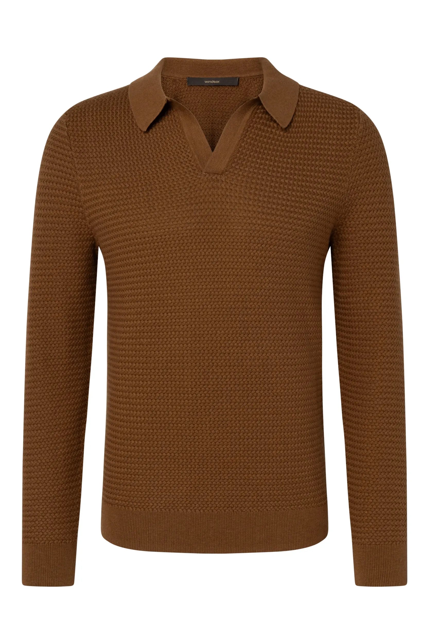 Strickpoloshirt aus Baumwollmix